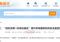 江苏淮安：“四色亮牌+标准化建设”提升养老服务机构安全监管效能